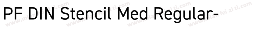 PF DIN Stencil Med Regular字体转换